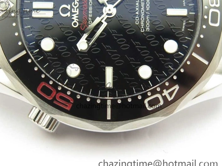 0424 Seamaster 300M Chronometer SS “007” Limited Edition OMF 1:1 Best Edition on SS Bracelet A2824 (Black Balance Wheel) V Seasonal 7952